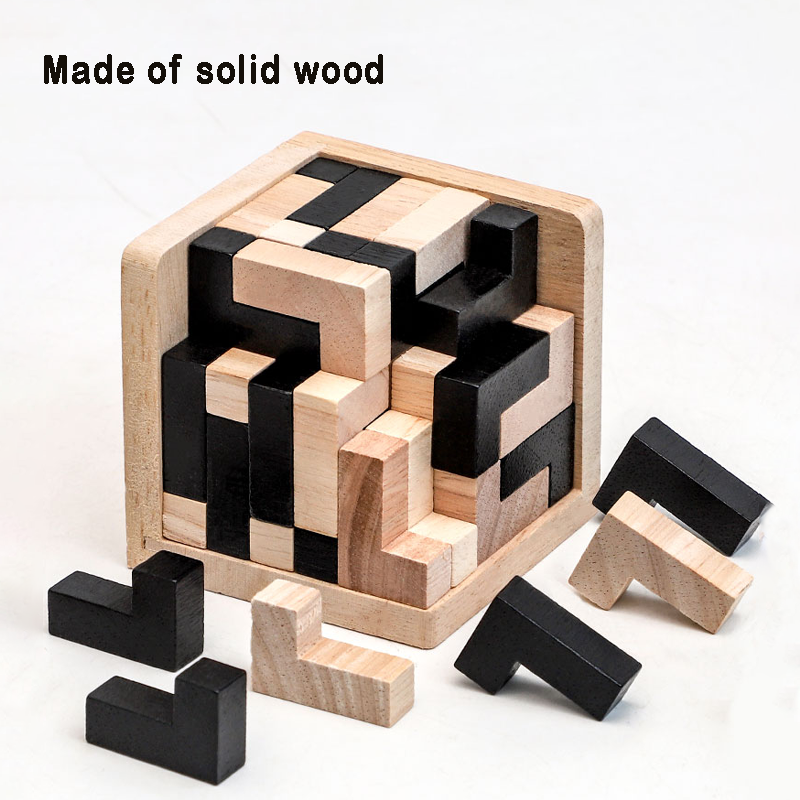 Woodworking For Kids - 3D Cube Puzzle Luban Interlocking CreativeEducational