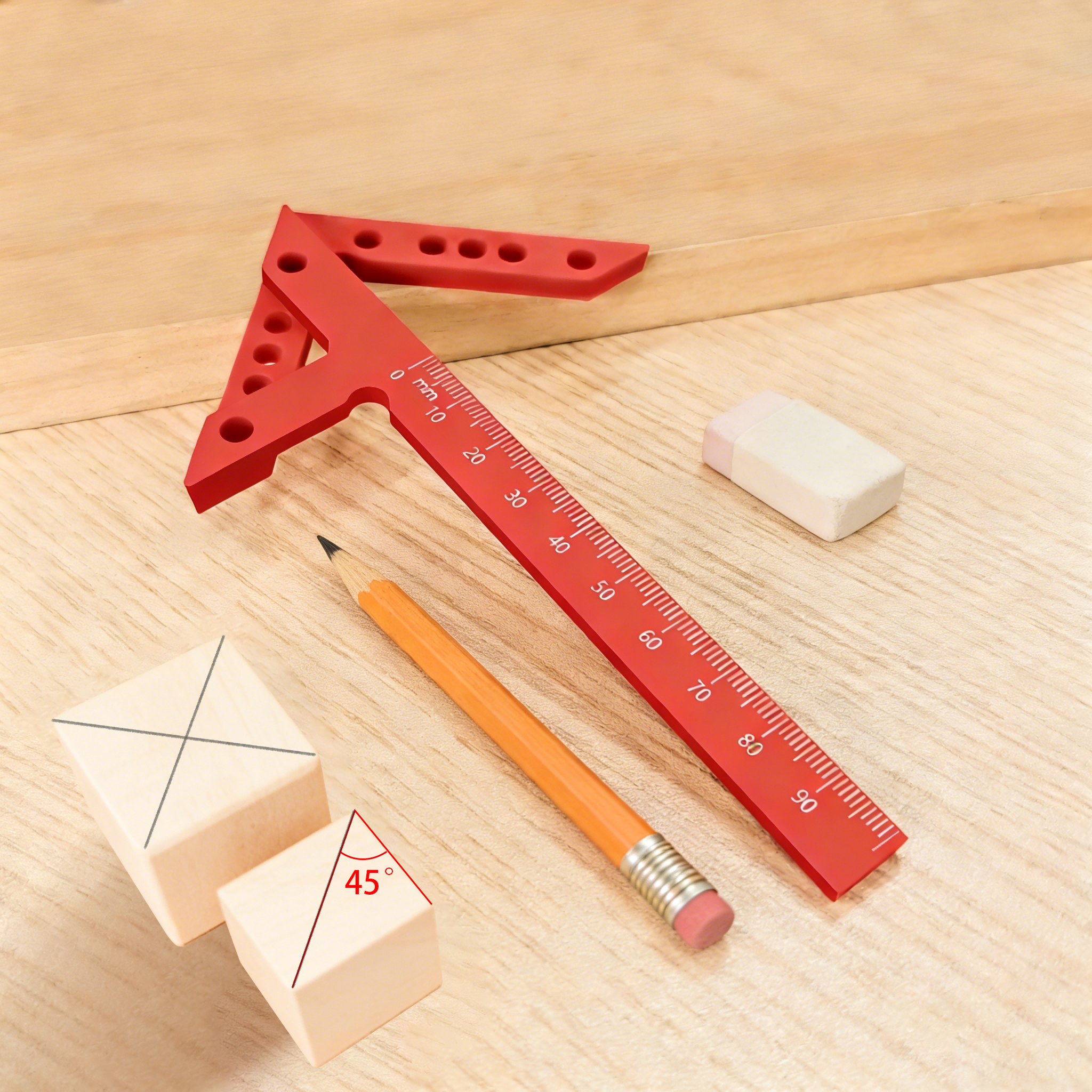 Woodworking Groove - Woodworking Center Line Scriber Multi-function Plastic