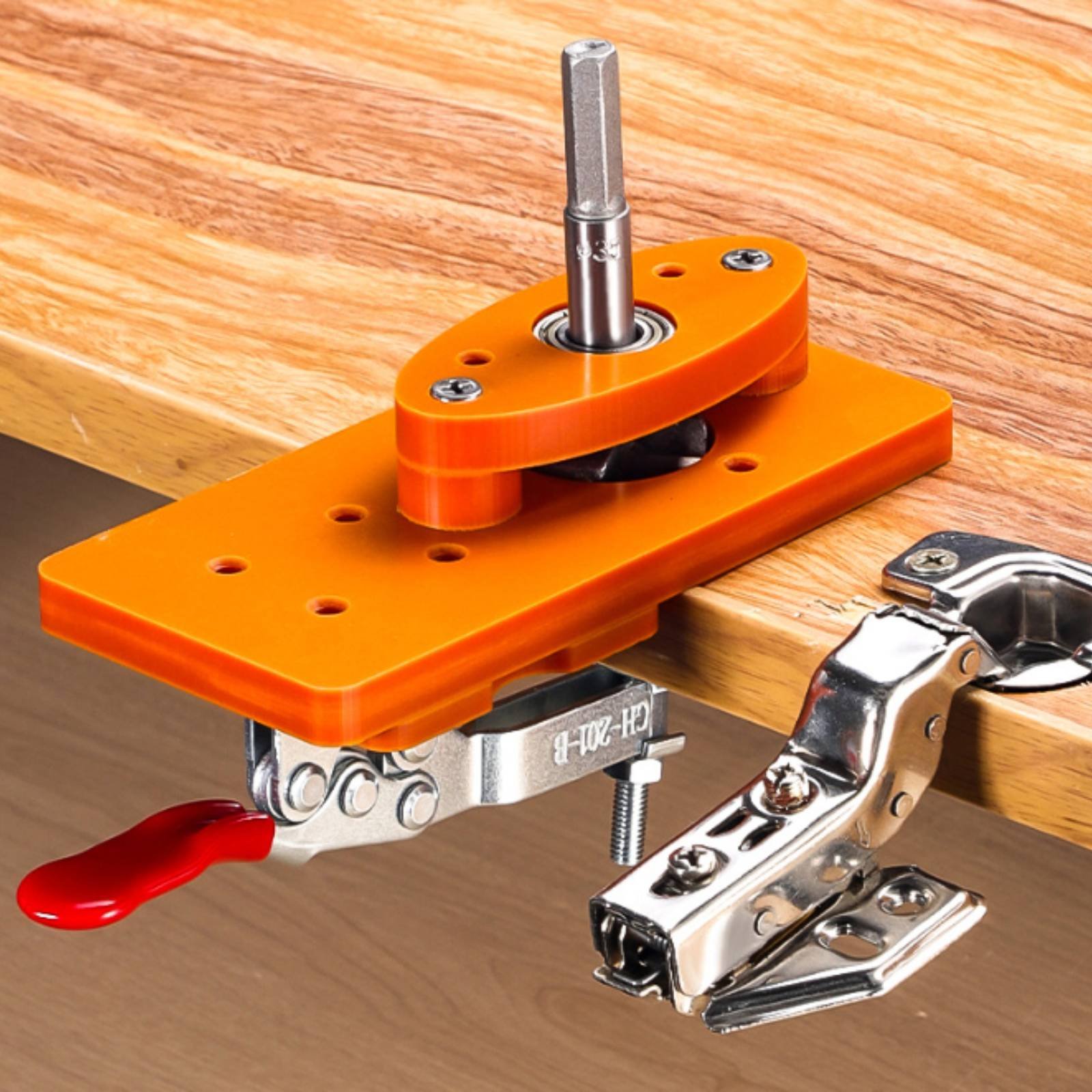 Woodworking Groove - 35mm Hinge Drilling Jig Long-Lasting Door