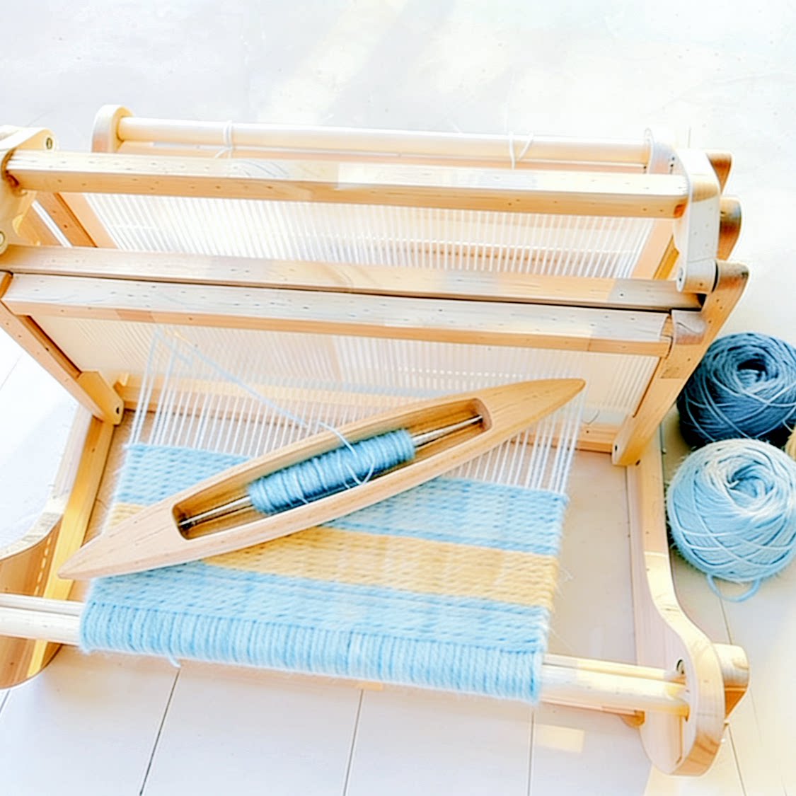 Woodworking Art - Handmade Solid Wood Loom | Compact