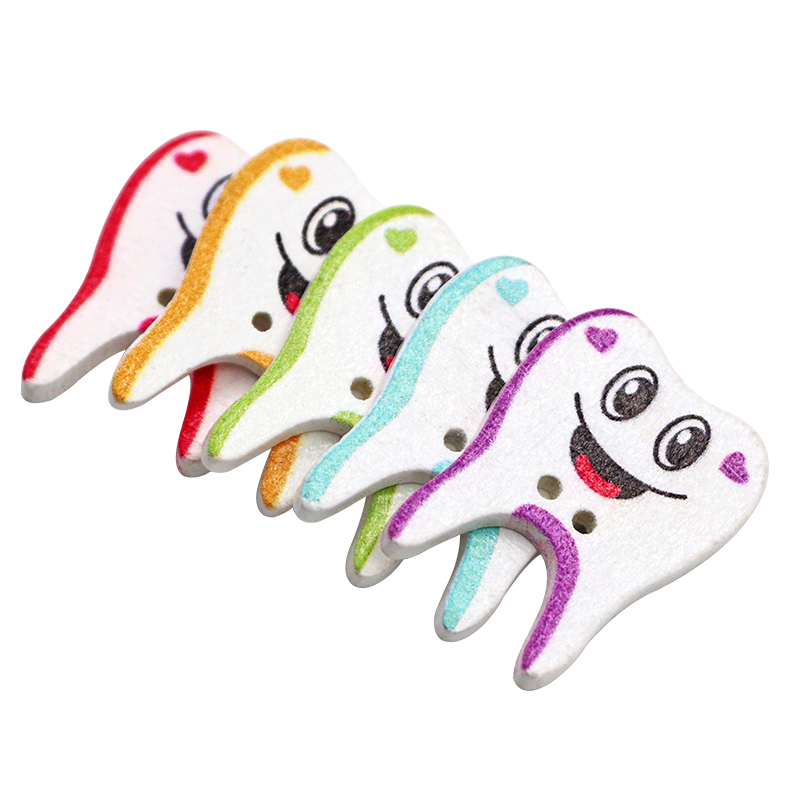 50/100pcs Wooden Button Tooth  - Woodworking For Kids avis et prix