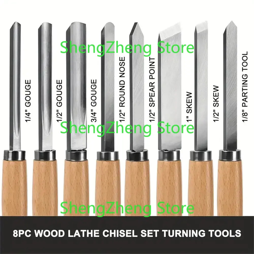 8Pcs Professional Wood Turning - Skew Chisel Wood avis et prix