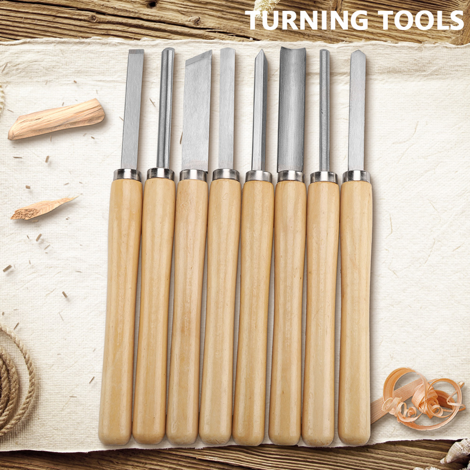 【Sale】8PCS/set Wood Lathe Chis - Skew Chisel Wood avis et prix