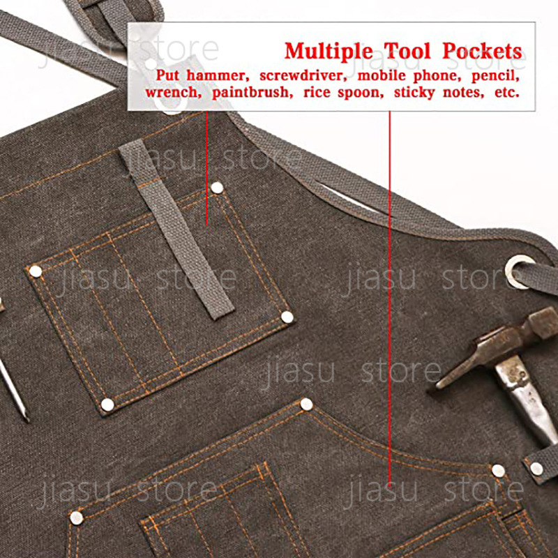 Thick Canvas Tool Apron Custom - Woodworking Logo Design Free avis et prix