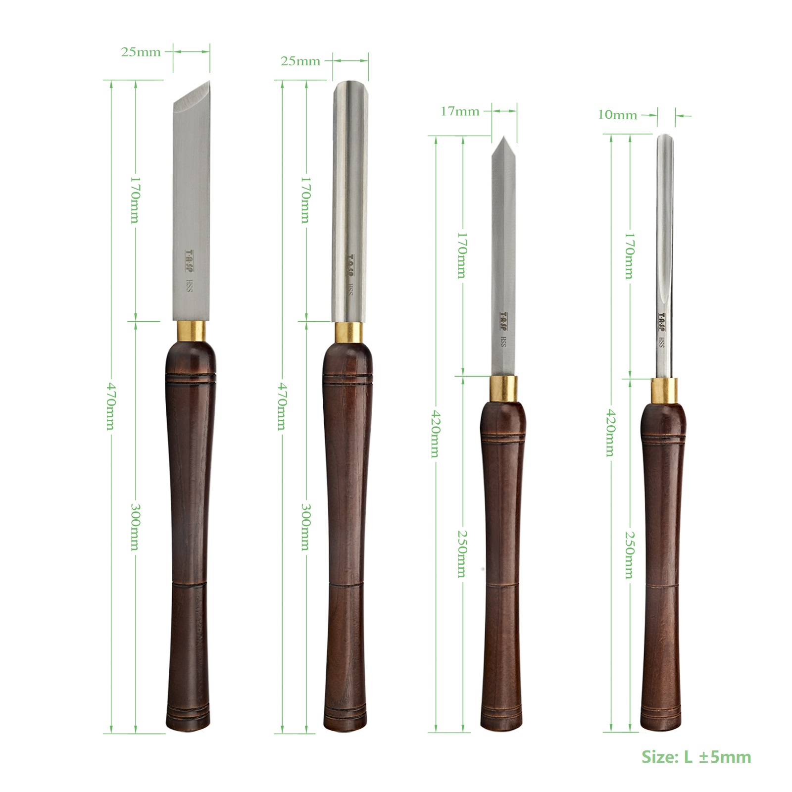 TASP 4pcs HSS Wood Turning Chi - Skew Chisel Wood avis et prix