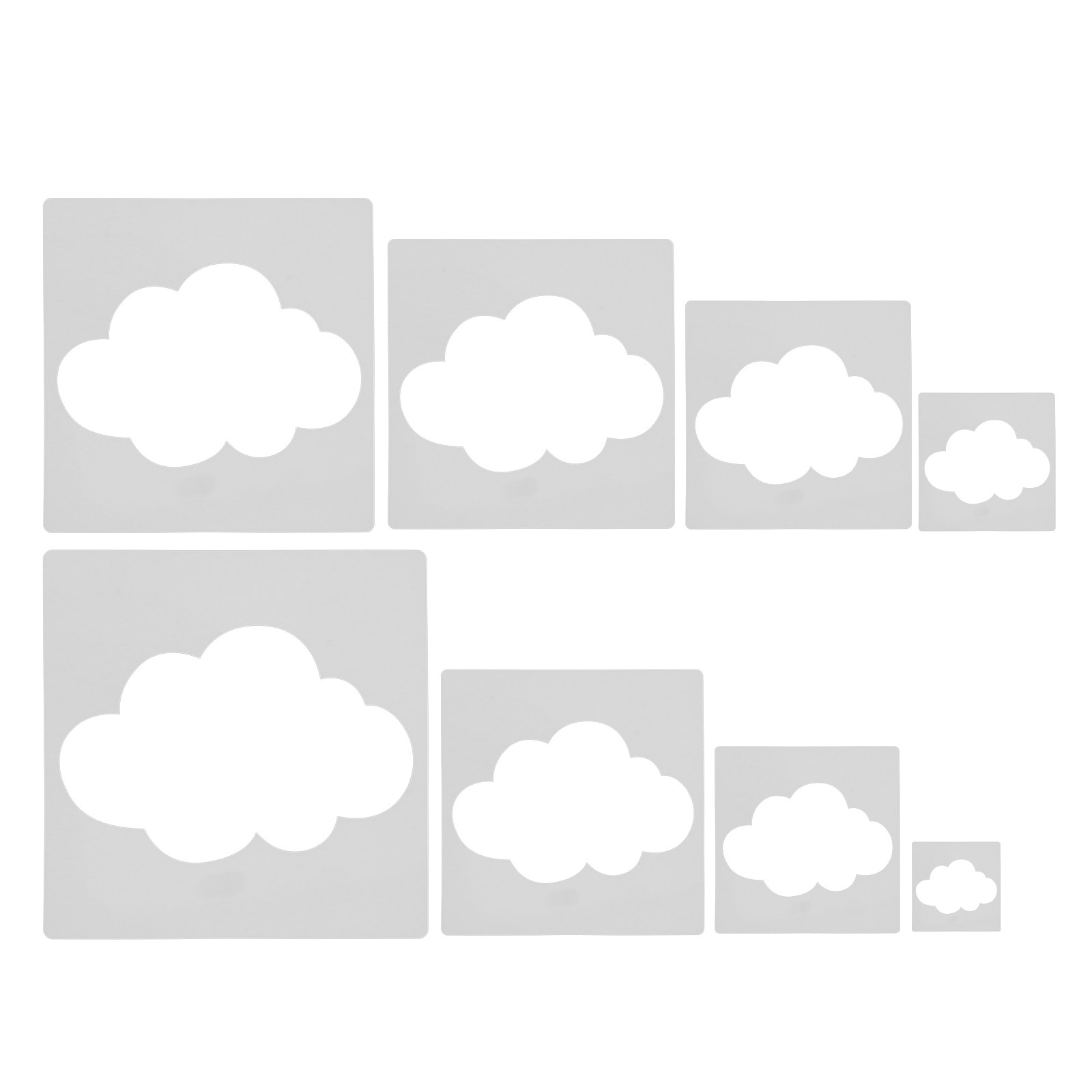 8Pcs Plastic Cloud Stencil Tem - Woodworking Art avis et prix