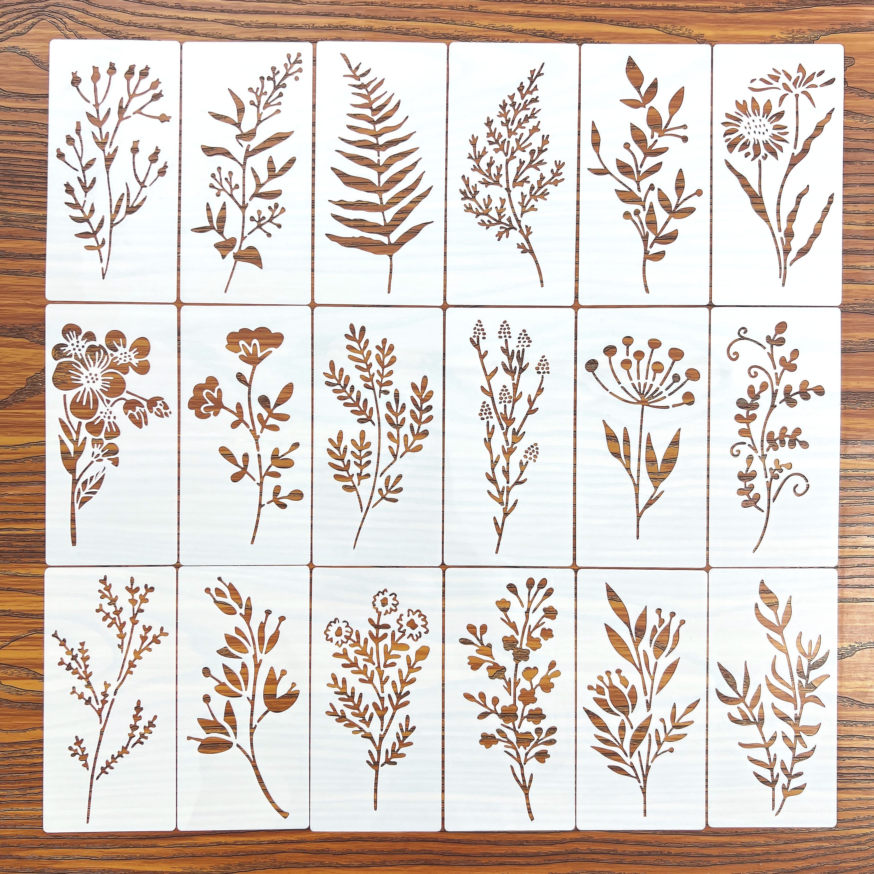 18pcs DIY Floral Painting Sten - Woodworking Art avis et prix