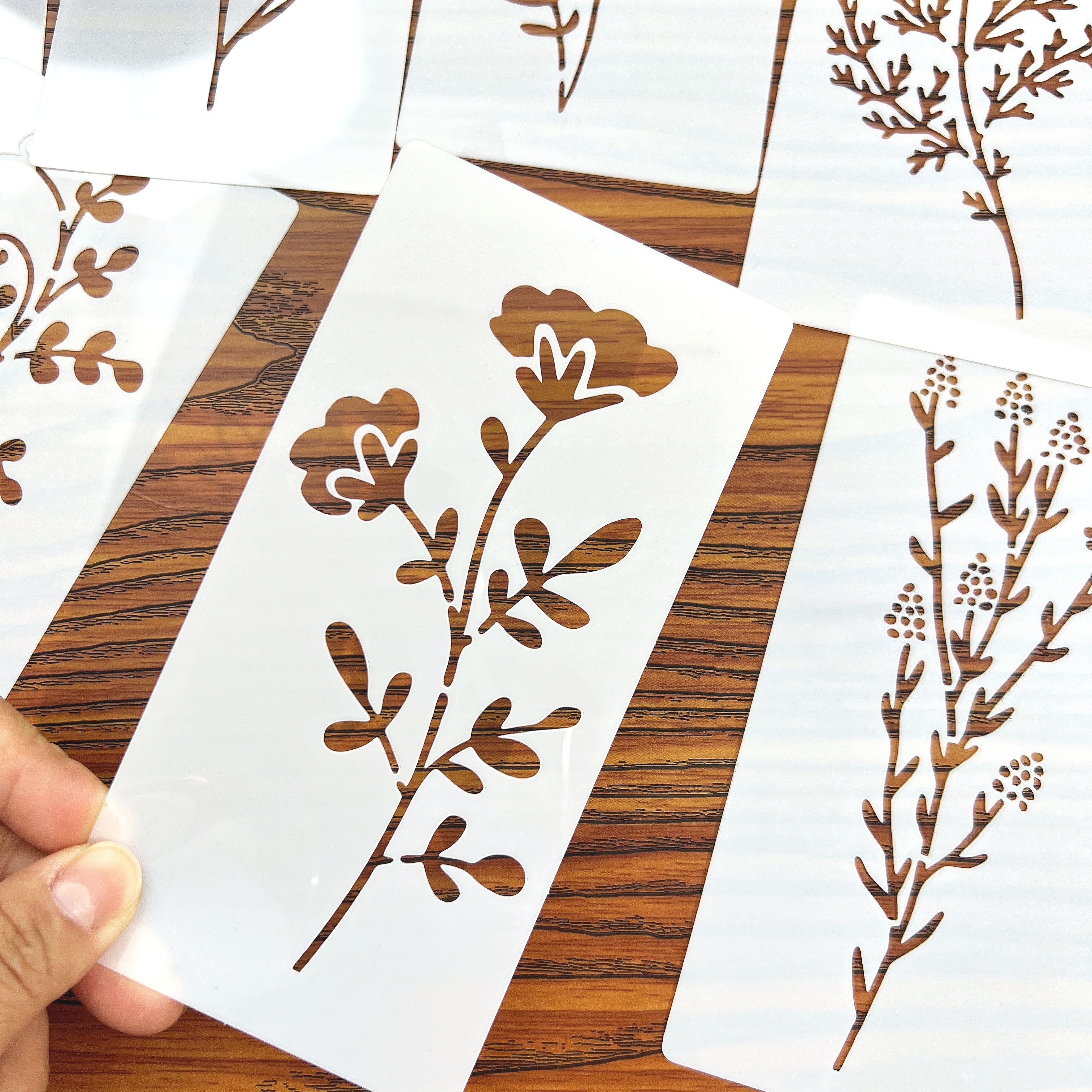 18pcs DIY Floral Painting Sten - Woodworking Art avis et prix