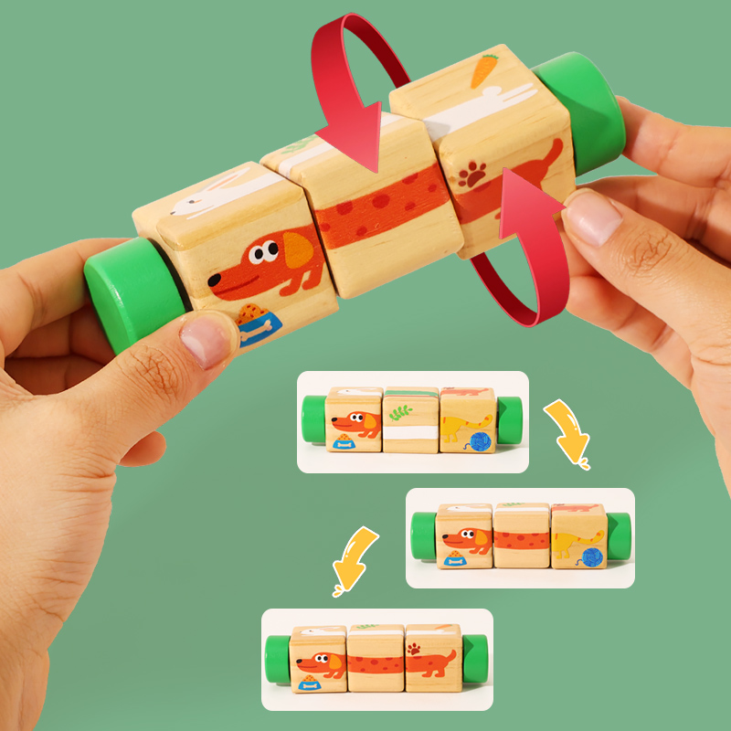 1pcs Baby Wooden Rotating Anim - Woodworking For Kids avis et prix