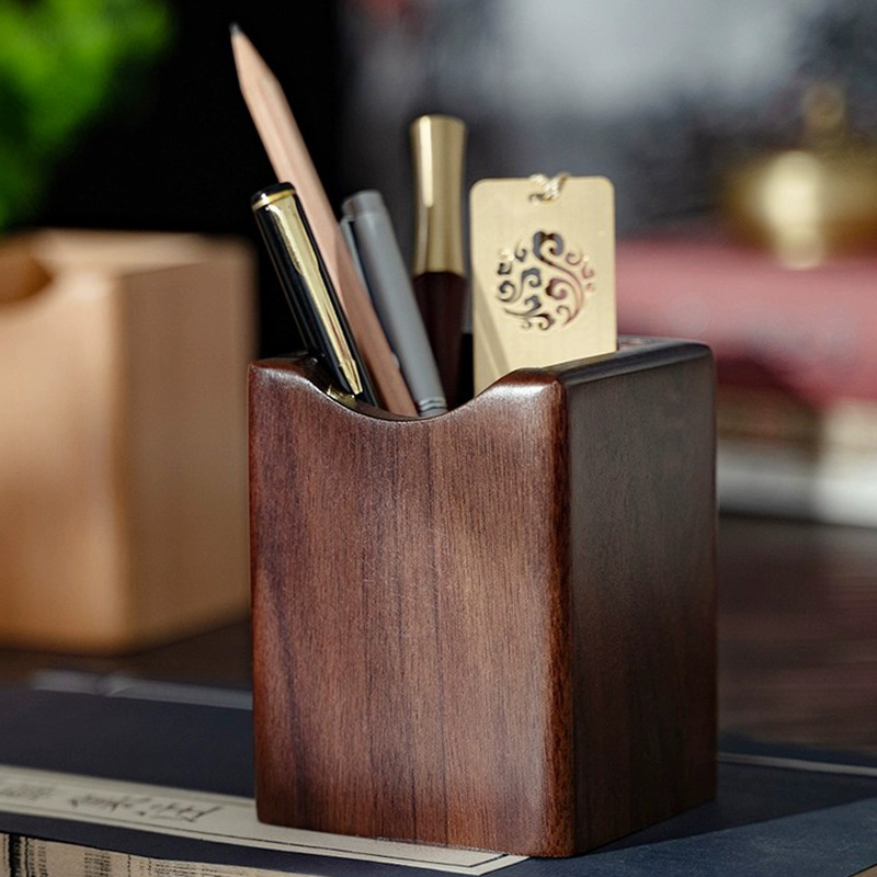 Natural Walnut Pen Holder Wood - Woodworking School avis et prix