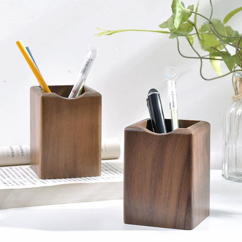 Natural Walnut Pen Holder Wood - Woodworking School avis et prix