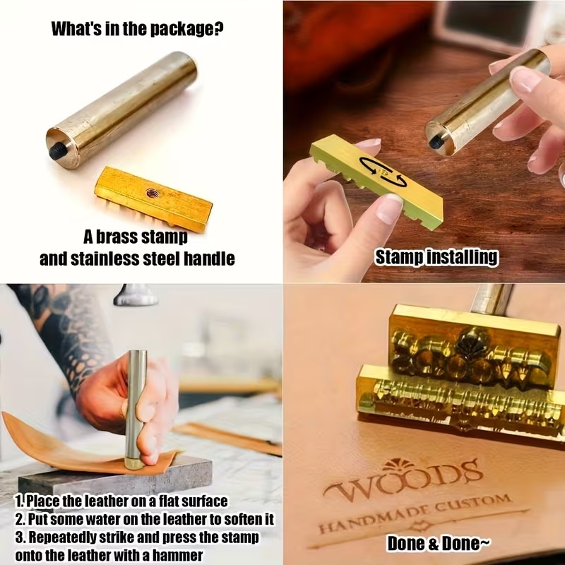 M8 Custom Branding Iron Stamp  - Woodworking Logo Design Free avis et prix