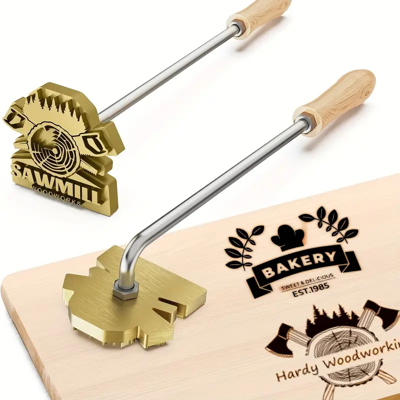 M8 Custom Branding Iron Stamp  - Woodworking Logo Design Free avis et prix