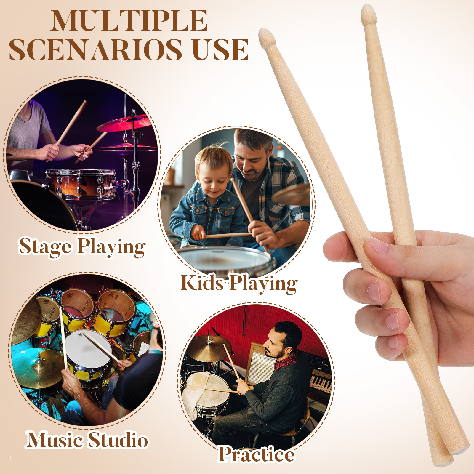 4pcs Children Drum Sticks Mapl - Woodworking For Kids avis et prix