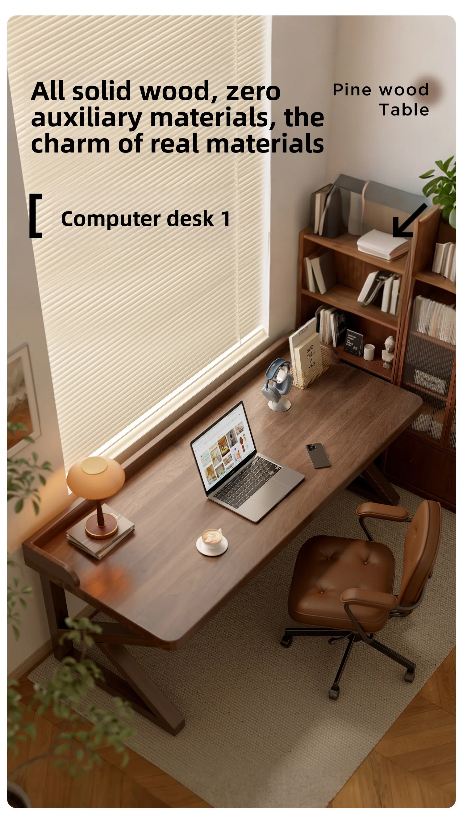 Solid Wood Desk,NZ Pine K-Leg  - Woodworking School avis et prix