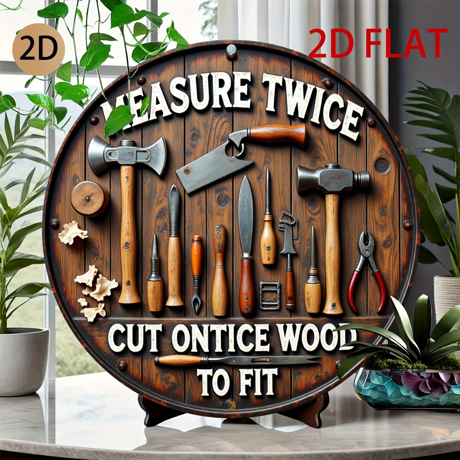 2D planar circular wooden tool - Woodworking Logo Design Free avis et prix